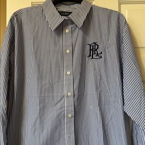 LAUREN Ralph Lauren Blue Stripe Blouse